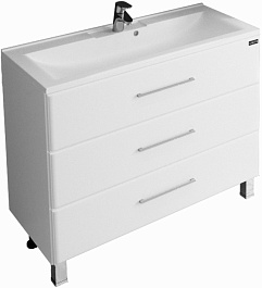 СанТа Тумба с раковиной Омега 100 напольная – фотография-1