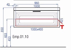Aqwella Тумба для умывальника Империя 100 белый глянец – фотография-5