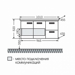 СанТа Тумба с раковиной Меркурий 100 – фотография-4