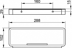 Keuco Полка Plan 14959 хром, черная – фотография-3