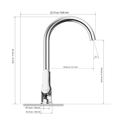 Tokito Смеситель для кухни KANDA хром TOK-KAN-1013 – фотография-2