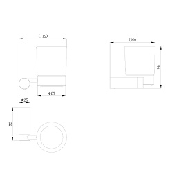 Raiber Стакан Graceful RPB-80007 матовый черный – фотография-2