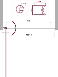 BelBagno Шторка на ванну 70/150 UNO-V-1-70/150-C-Cr – фотография-3