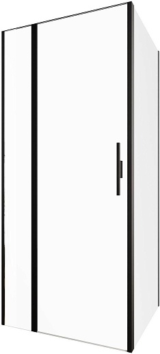 Allen Brau Душевой уголок Priority 90x100 3.31003.BBA/3.31021.BBA чёрный браш – фото-1