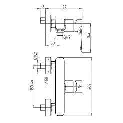 Paini Смеситель для душа Nove 09YO511 чёрный – фотография-2