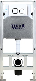 WeltWasser Инсталляция для унитаза Amberg 506 ST WT с белой глянцевой клавишей смыва – фотография-1