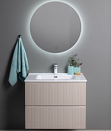 Aquanet Мебель для ванной Джейн (Flat) 70 с зеркалом Смарт подвесная бежевая матовая