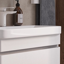 Equil Тумба под раковину Soldi 80 2 ящика подвесная белый софт – фотография-11