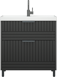 Corozo Тумба с раковиной Терра 80 графит матовый – фотография-1