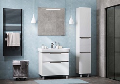 Акватон Тумба под раковину Дакота 80 белая, выбеленное дерево – фотография-5