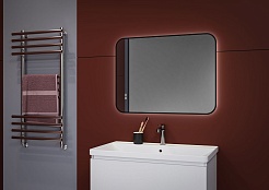 Aquanet Зеркало Контур 60x80 Led TX с подсветкой и антизапотеванием черное – фотография-5