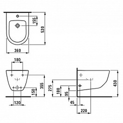 Laufen Биде подвесное Pro 8.3095.2.000.304.1 – фотография-2