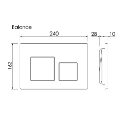 Ceramicanova Кнопка смыва Balance Square CN12-002GG вороненая сталь – фотография-3