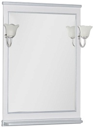 Aquanet Зеркало Валенса 70 белый краколет/серебро (180142) – фотография-1