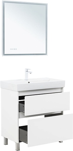 Aquanet Тумба с раковиной Nova Lite 2.0 75 белая – картинка-15