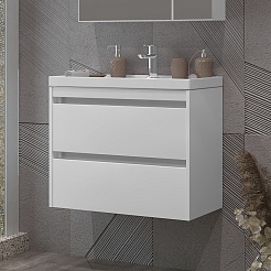 Opadiris Тумба под раковину Фреш 70 подвесная белая – фотография-2