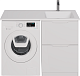 Dreja Тумба с раковиной Bona 120 R под стиральную машину белая – картинка-29
