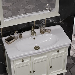 Opadiris Тумба под раковину Кантара 105 слоновая кость – фотография-4