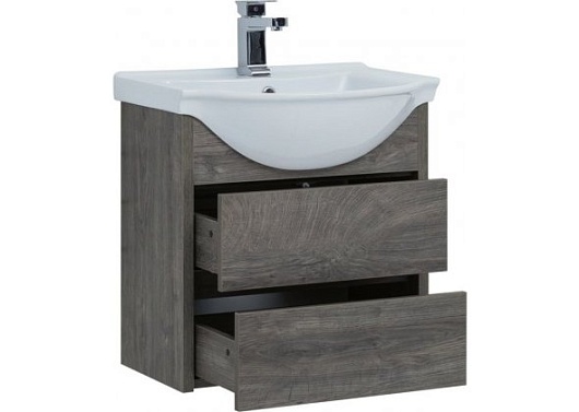 Aquanet Тумба с раковиной Сидней 60 дуб рошелье – картинка-7