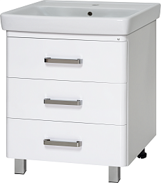 Misty Тумба с раковиной Гармония 80 белая – фотография-1