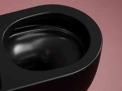 Ceramicanova Подвесной унитаз Modena Rimless CN6063MB чёрный матовый – фотография-8