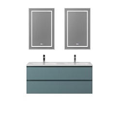 BelBagno Тумба с раковиной Kraft 120-2 подвесная Голубой матовый – фотография-11