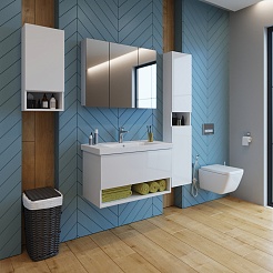 Dreja Мебель для ванной Perfecto 90 подвесная белая – фотография-2