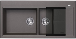 Florentina Мойка кухонная Россана 1000 L серый шелк – фотография-1