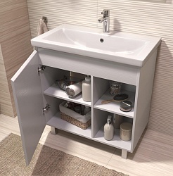 Vigo Тумба под раковину Milos 800-1-0 белая матовая – фотография-3