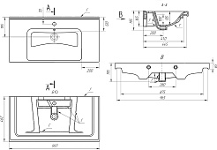 Dreja Тумба с раковиной Big Inn 100 подвесная белая – фотография-19