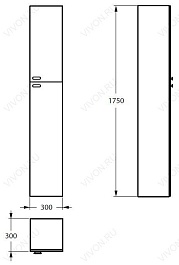 Ideal Standard Шкаф-пенал "Connect New" орех – фотография-3