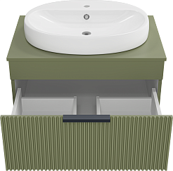 Brevita Тумба под раковину Enfida 70 подвесная зеленая – фотография-3