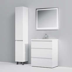 Am.Pm Мебель для ванной Gem S 75 белый глянец, напольная, с 3 ящиками – фотография-3