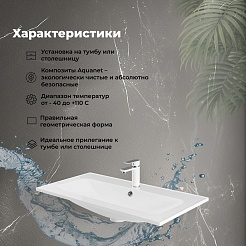 Aquanet Мебель для ванной Арт 2.0 90 подвесная белый сатин – фотография-19