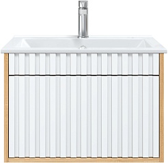 Onika Тумба под раковину Дайлер 60 подвесная белая/дуб сонома – фотография-4