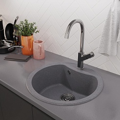 Mixline Мойка кухонная ML-GM09 графит – фотография-4