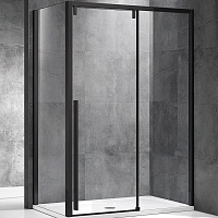 Vincea Душевой уголок Lugano 140x100 VSR-1L1014CLB-1 профиль черный стекло прозрачное