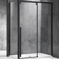 Vincea Душевой уголок Lugano 140x100 VSR-1L1014CLB-1 профиль черный стекло прозрачное – фотография-1