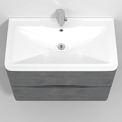 Водолей Тумба под раковину Adel 100 подвесная серый камень – фотография-3