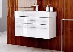 Aqwella Тумба для умывальника Милан 100 подвесная, с ящиками – фотография-1