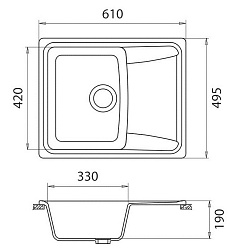 Granfest Мойка кухонная Standart GF-S610L Светло-розовый – фотография-3
