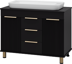 Brevita Тумба под раковину Enfida 100 черная – фотография-2