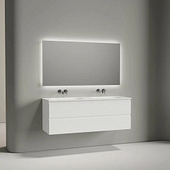 Sancos Тумба с раковиной Folk 140 bianco раковина Grace 141 с двумя чашами CN7022wx – фотография-7