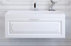 Aqwella Тумба для умывальника Империя 100 белый глянец – фотография-1