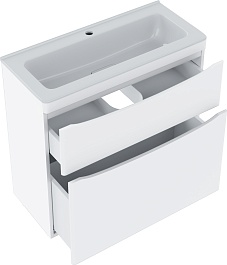 Vivon Тумба под раковину Ostin 80 напольная белая матовая – фотография-3