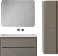 Cezares Тумба с раковиной без отверстия под смеситель Relax 100 подвесная сатин – фотография-16