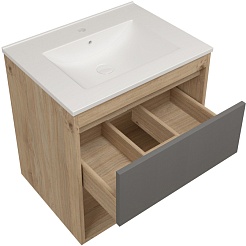 Teymi Тумба под раковину Vitra 60 подвесная без фасада дуб – фотография-4