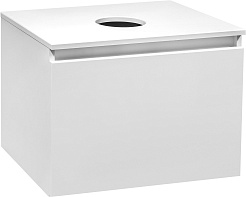 Runo Тумба с раковиной Бари 60 Ovale подвесная белая – фотография-2