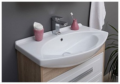 Aquanet Мебель для ванной Остин 85 белая/дуб сонома – фотография-6