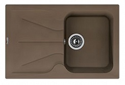 Florentina Мойка гранитная Гаттинара 780 с крылом коричневый – фотография-1